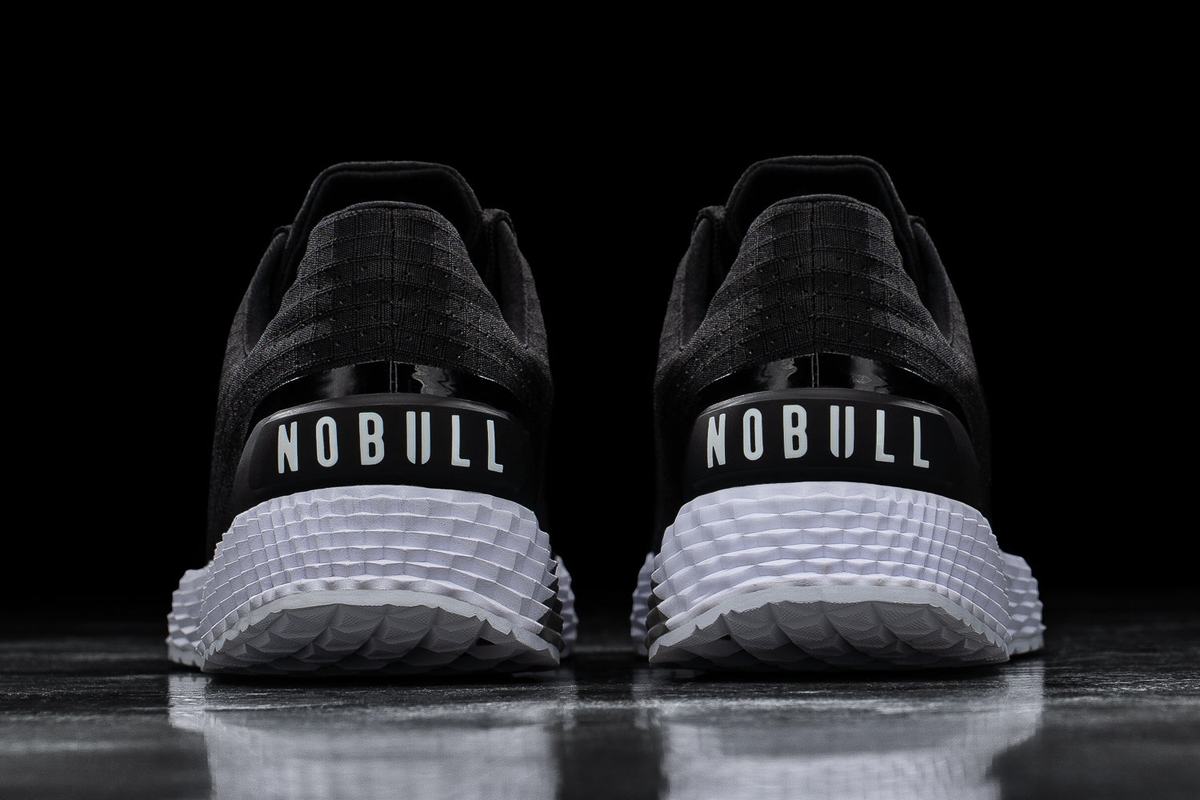 Nobull Ripstop Runner Men's Running Shoes Black White | Australia (YW9168)